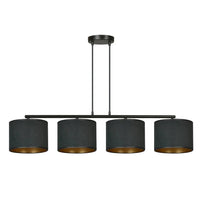HILDE 4-lichts hanglamp - Zwart fluweel - Mooier Thuis