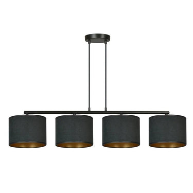 HILDE 4-lichts hanglamp - Zwart fluweel