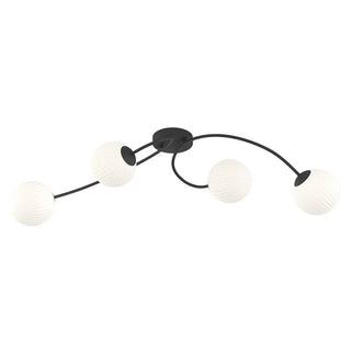 VIBRA 4-lichts plafondlamp - Wit glas