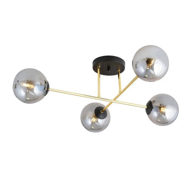 MAGNUM 4-lichts plafondlamp - Smoked glas
