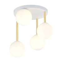 DOLCE 4-lichts plafondlamp - Wit & goud - Mooier Thuis