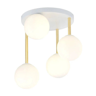 DOLCE 4-lichts plafondlamp - Wit & goud