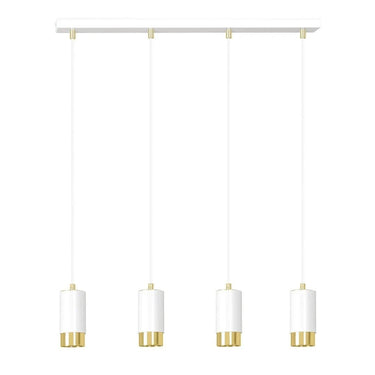 FUMIKO 4-lichts hanglamp - Wit Goud