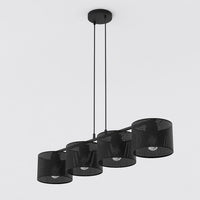 Lux hanglamp 4-lichts zwart