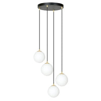 ROYAL 4-lichts hanglamp – Wit/zwart - Mooier Thuis