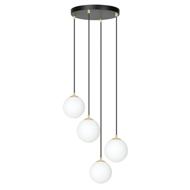 ROYAL 4-lichts hanglamp – Wit/zwart