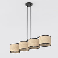 Eco hanglamp rotan 4-lichts naturel