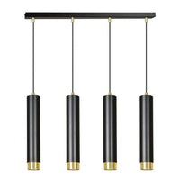 KIBO 4-lichts hanglamp - Zwart goud - Mooier Thuis