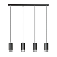 FUMIKO 4-lichts balkhanglamp - Zwart chroom - Mooier Thuis