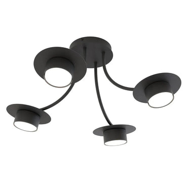 ENSO 4-lichts plafondlamp - Zwart