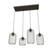 VANDER 4-lichts hanglamp - Zwart frame - Mooier Thuis