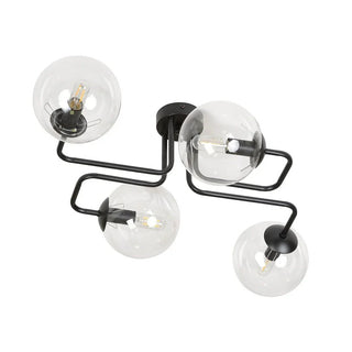 BRENDI 4-lichts plafondlamp - Helder glas
