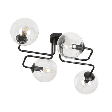 BRENDI 4-lichts plafondlamp - Helder glas