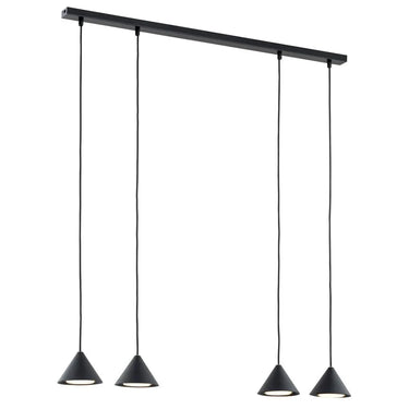 ELIT 4-lichts hanglamp - Zwart frame