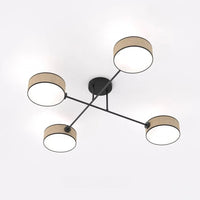 MAGA 4-lichts plafondlamp - Rattan kappen - Mooier Thuis