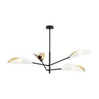 VENE 4-lichts hanglamp - Wit met goud accent - Mooier Thuis