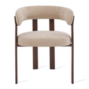 Eetkamerstoel Rose - Beige met Armleuning
