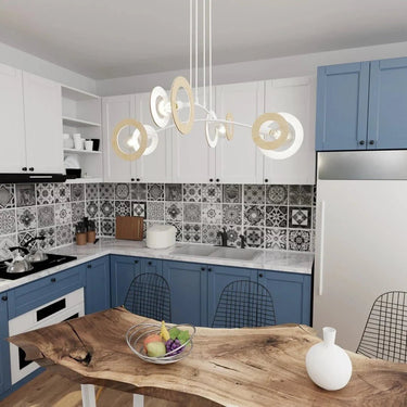 DISC 4-lichts hanglamp - Wit hout