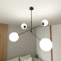 Emibig LINEAR 4-lichts hanglamp - Wit glas