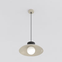 Mulan hanglamp wit glas 4-lichts mokka