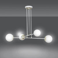 Emibig OGNIS 4-lichts balkhanglamp - Wit glas