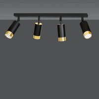 Emibig HIRO 4-lichts plafondspot - Zwart goud
