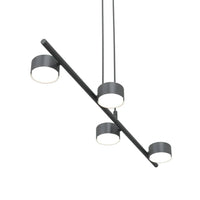 Emibig SORA 4-lichts hanglamp - Zwart frame