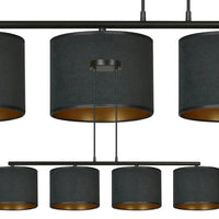 Emibig HILDE 4-lichts hanglamp - Zwart fluweel