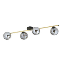 Emibig SPLENDI 4-lichts plafondlamp - Smoked glas - Zwart goud