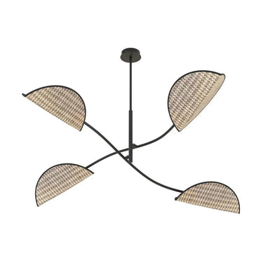 LOTUS 4-lichts hanglamp - Natuurlijk rattan