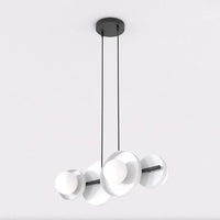 Emibig MODEL 4-lichts hanglamp – Wit/zwart