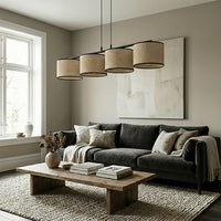 Eco hanglamp rotan 4-lichts naturel