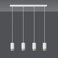 Emibig FUMIKO 4-lichts hanglamp - Wit chroom