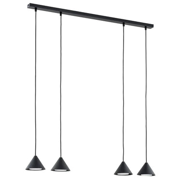 ELIT 4-lichts hanglamp - Zwart frame