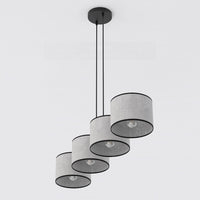Eco hanglamp textiel 4-lichts grijs