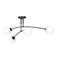 Emibig PREGOS 4-lichts plafondlamp – Zwart/wit - Mooier Thuis