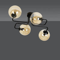 Emibig BRENDI 4-lichts plafondlamp - Amber glas