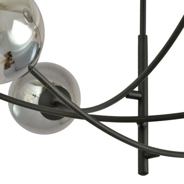 HUNTER 4-lichts hanglamp - Smoked glas