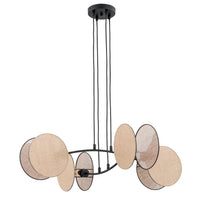Emibig PATTERN 4-lichts hanglamp - Beige stoffen kappen