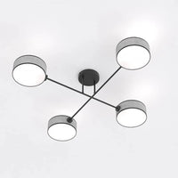 Emibig MAGA 4-lichts plafondlamp - Grijs textiel