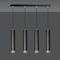 Emibig KIBO 4-lichts balkhanglamp - Zwart chroom