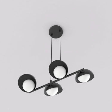 BOOM 4-lichts hanglamp - Zwart met witte bollen