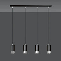 Emibig FUMIKO 4-lichts balkhanglamp - Zwart chroom
