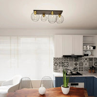 Emibig NEST 4-lichts plafondlamp - Zwart goud frame