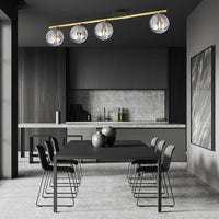 Emibig MONZA 4-lichts plafondlamp - Smoked glas