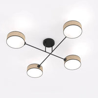 Emibig MAGA 4-lichts plafondlamp - Rattan kappen