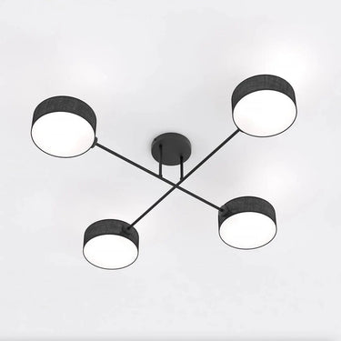 MAGA 4-lichts plafondlamp - Zwart textiel