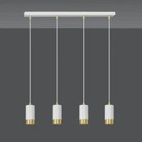 Emibig FUMIKO 4-lichts hanglamp - Wit Goud
