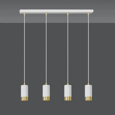 FUMIKO 4-lichts hanglamp - Wit Goud