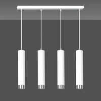 Emibig KIBO 4-lichts hanglamp - Wit met chroom details